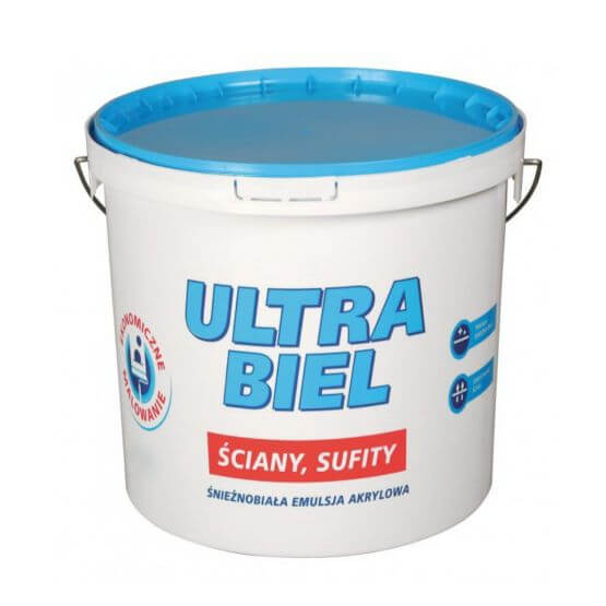 Farba Akrylowa Ultra Biel Biała 5L Śnieżka