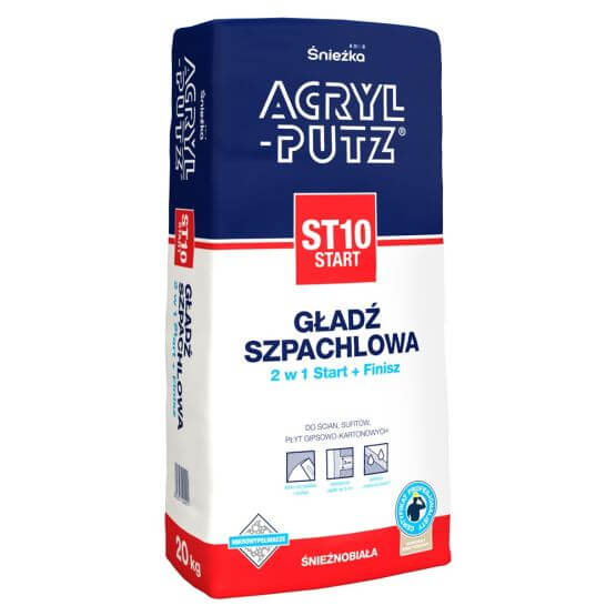 Gładź Szpachlowa Acryl Putz Start ST10 20 kg Śnieżka