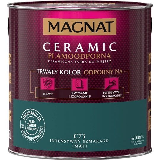 Farba Ceramiczna Magnat Ceramic C73 Intensywny Szmaragd 2,5l Magnat