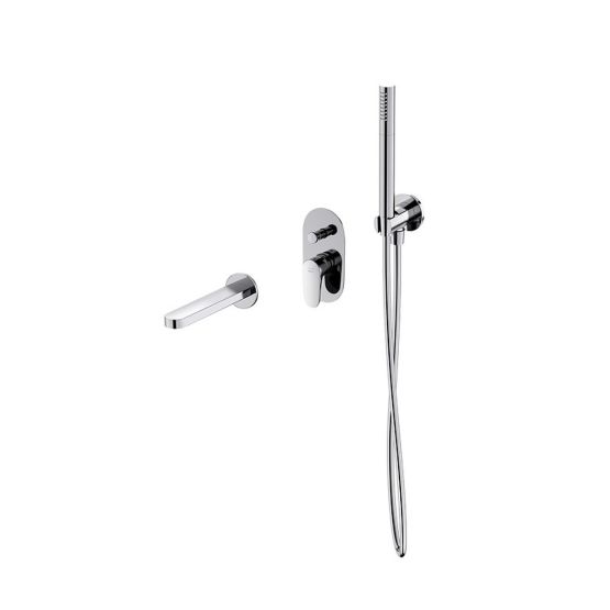 Bateria Wannowa Z Wylewką I Zestawem Prysznicowym Inverto Chrom S952-038 Cersanit