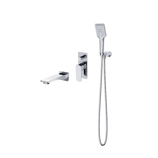 Bateria Wannowa Z Wylewką I Zestawem Prysznicowym Larga Chrom S952-039 Cersanit