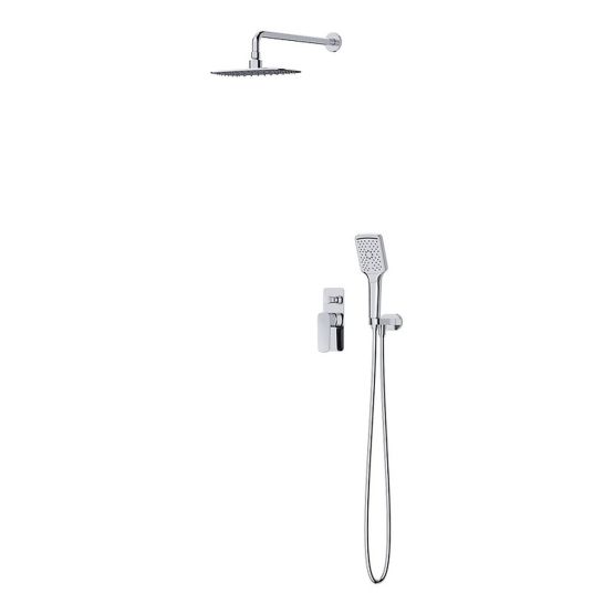 Bateria Wannowo-Prysznicowa Z Deszczownicą I Zestawem Prysznicowym Larga Chrom S952-029 Cersanit