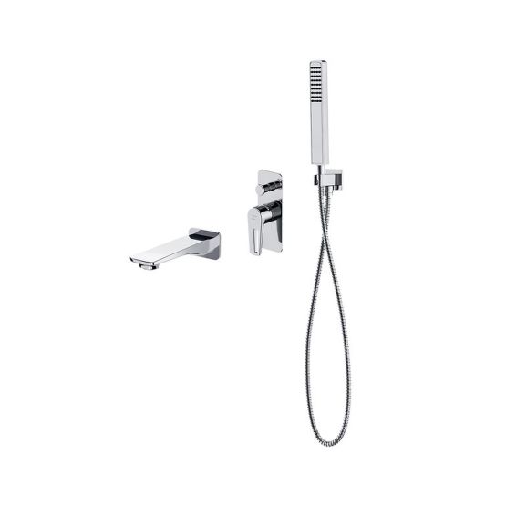 Bateria Wannowa Z Wylewką I Zestawem Prysznicowym Mille Chrom S952-037 Cersanit