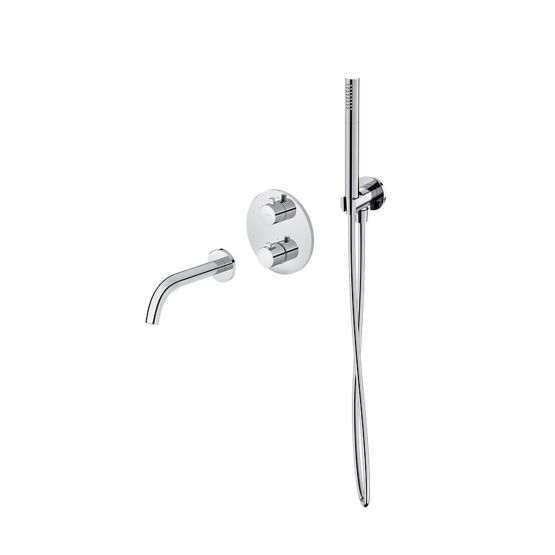 Bateria Wannowa Z Wylewką I Zestawem Prysznicowym Zen Chrom S952-034 Cersanit