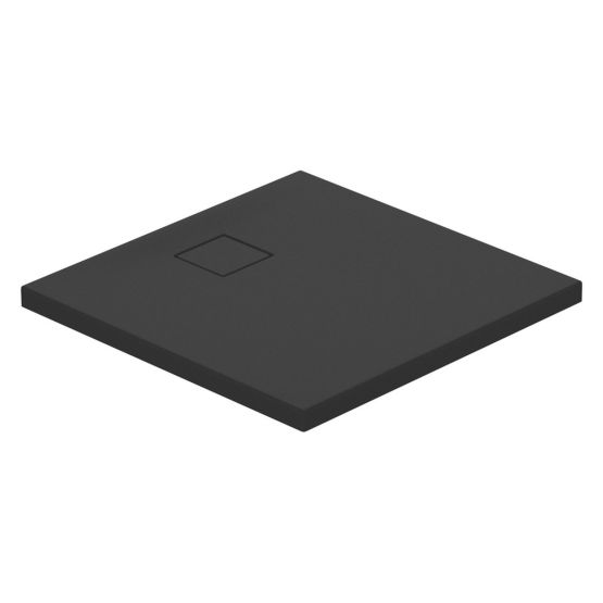Brodzik Kwadratowy 80x4 Z Syfonem Tako Slim Czarny Matowy S932-165 Cersanit
