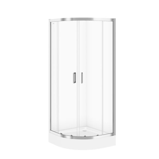 Kabina Prysznicowa Półokrągła 80x80x190 Arteco Chrom S157-001 Cersanit