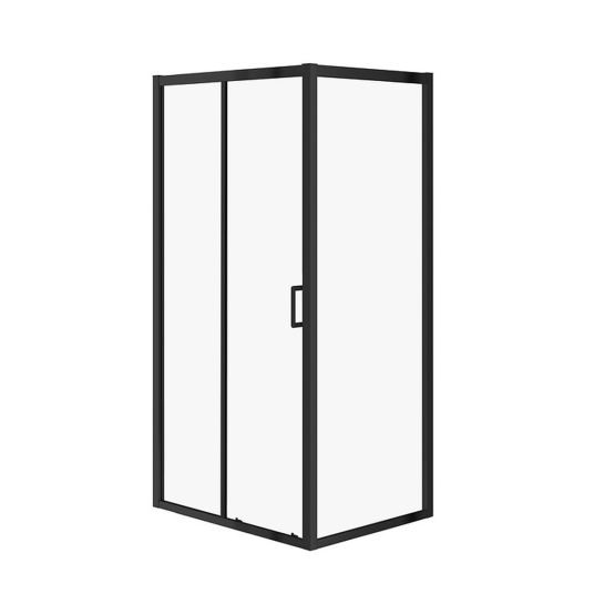Kabina Prostokątna 100x80x190 Szkło Transparentne Arteco Czarny S913-017 Cersanit