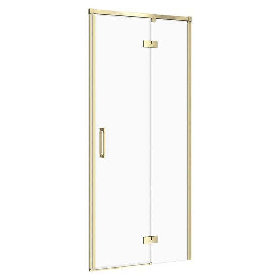 Drzwi Kabiny 80x195 Prawe Szkło Transparentne Larga Złoty Matowy S164-061 Cersanit