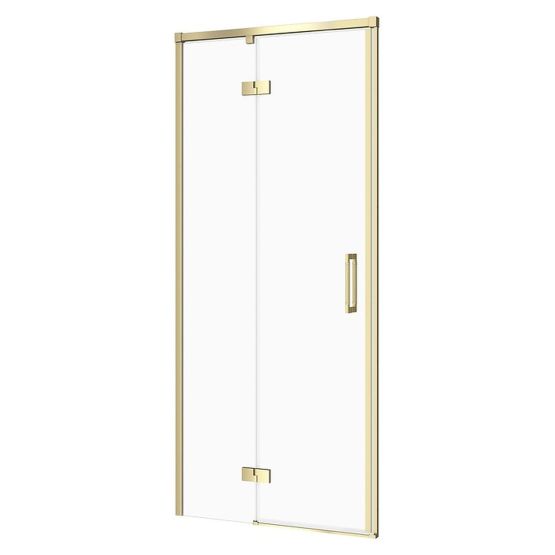 Drzwi Kabiny 80x195 Lewe Szkło Transparentne Larga Złoty Matowy S164-065 Cersanit