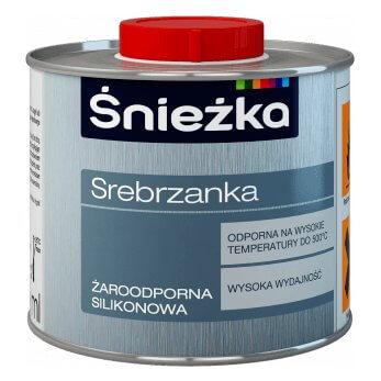 Farba Silikonowa Srebrzanka Żaroodporna Srebrna 0,2L Śnieżka