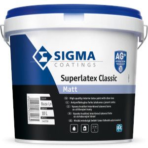 Farba Lateksowa Superlatex Classic Mat 10 L Baza CMS LN Sigma Coatings