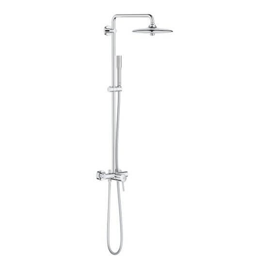 System Prysznicowy Z Jednouchwytową Baterią Ścienną Euphoria System 260 23061003 Grohe