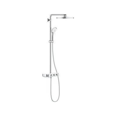 System Prysznicowy Z Termostatem Do Montażu Ściennego Euphoria System SmartControl 310 Duo Moon White 26507LS0 Grohe