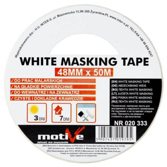 Taśma malarska White Masking Tape 50m x 30mm 020 331 Motive