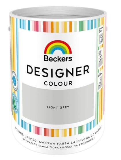 Farba Lateksowa Beckers Designer Colour Light Grey 5L