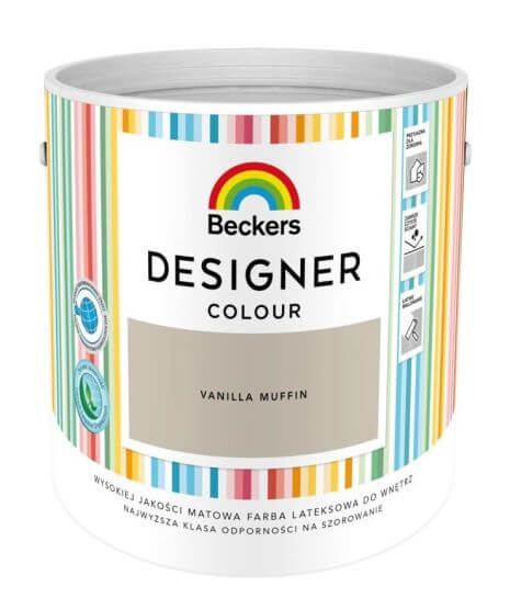 Farba Lateksowa Designer Colour Vanilla Muffin 2,5L Beckers