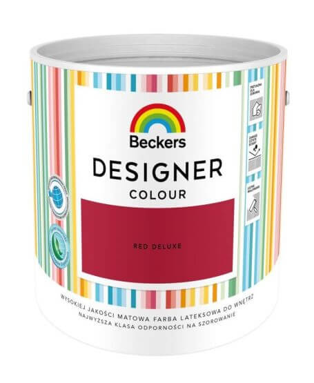 Farba Lateksowa Designer Colour Red Deluxe 2,5L Beckers