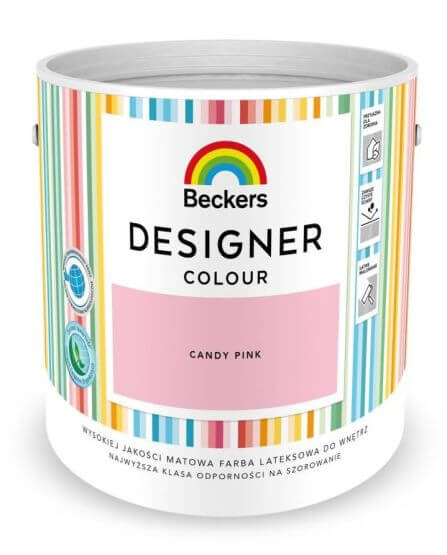 Farba Lateksowa Designer Colour Candy Pink 2,5L Beckers