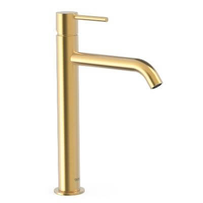 Bateria Umywalkowa Study Exclusive Wysoka Złota 26230701OM Tres