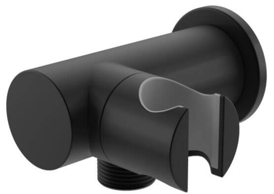Uchwyt Słuchawkowy Z Przyłączem Wody Experience Black QW004AEB Kohlman