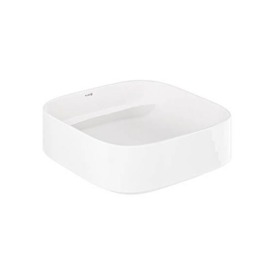 Umywalka Ceramiczna Nablatowa Kwadratowa 40X40 Resa Biały 58CW3043 Kludi