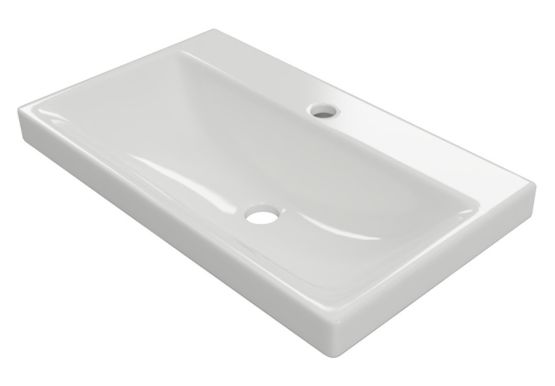 Umywalka Meblowa 65x37 cm Prostokątna Z Otworem Na Baterię Blanko Biały Połysk CENL.6317.650.WH Excellent