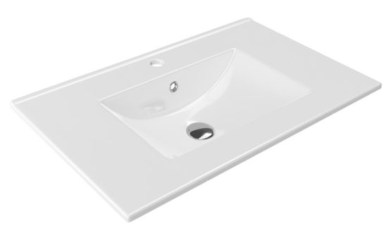 Umywalka Meblowa 81x46,5 cm Prostokątna Z Otworem Na Baterię As Biały Połysk CEEX.3617.800.WH Excellent