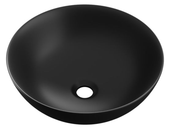 Umywalka Nablatowa 40 cm Okrągła Luqa Czarny Mat CEAC.6401.400.BLM Excellent