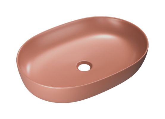 Umywalka Nablatowa 61x41 cm Owalna Jima Terracotta Mat CEAC.2001.615.TEM Excellent