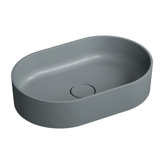 Umywalka Nablatowa Ovo Ash Grey Mat 55x36 OVOUNAG Omnires