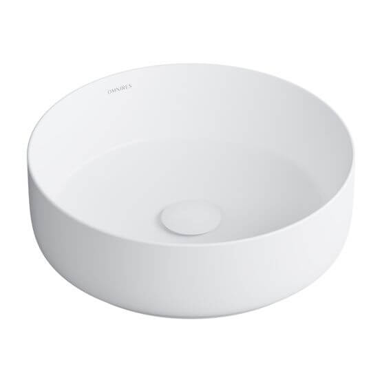 Umywalka Nablatowa Tulsa Biały Mat 36 cm TULSA355BM Omnires