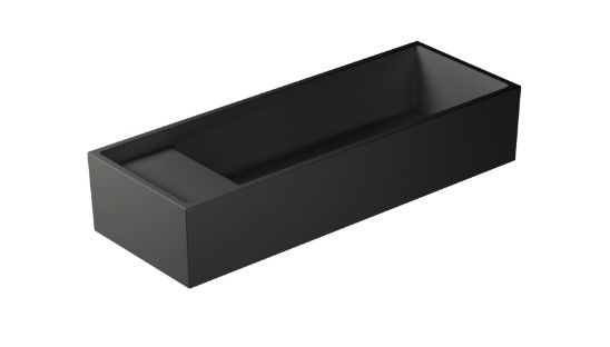 Umywalka Nablatowa Next Narrow Nero Mat 7505NEMT 100x37 Czarny Galassia