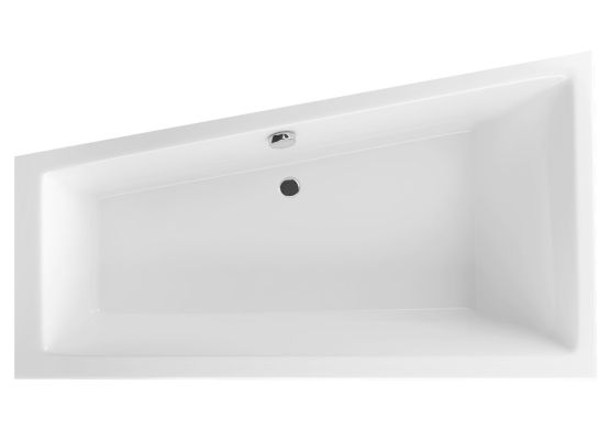 Wanna Narożna Lewa 160x95 cm M-Sfera Slim Biały Połysk WAEX.MSL16WHS Excellent