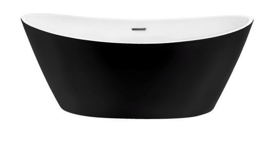Wanna Wolnostojąca Monya 170x80 cm Czarno Biała WS208-BW Emporia