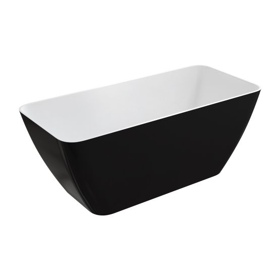Wanna Wolnostojąca Parma Czarno-Biała 159x70,5 PARMAWWBCP Omnires