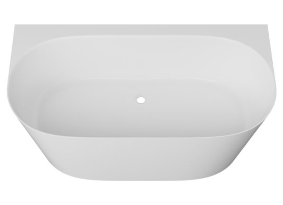 Wanna Wolnostojąca Przyścienna Z Konglomeratu 158x85x55 cm Nuvio Biały NUVIO-0002 Emporia