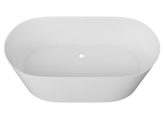 Wanna Wolnostojąca Z Konglomeratu 158x78x55 cm Nuvio Biały NUVIO-0001 Emporia