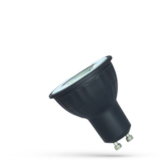 Źródło LED GU10 230V 6W z Soczewką Czarna Spectrum