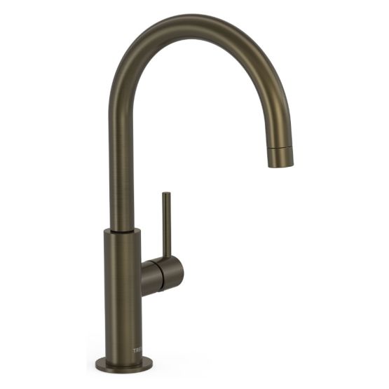 Wysoka Bateria Umywalkowa Z Boczną Dźwignią Study Czarny Brąz 26290402KMB Tres