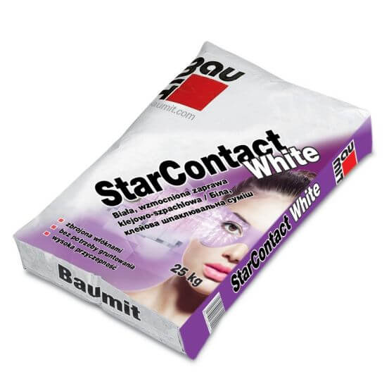 Zaprawa klejowo-szpachlowa Do Wełny i Styropianu StarContact White Baumit
