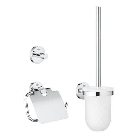 Essentials Zestaw Akcesoriów 3W1 Szczotka+ Wieszak+ Uchwyt Na Papier 40407001 Grohe