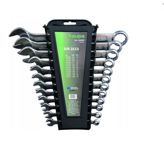 Zestaw Kluczy Płasko-Oczkowych 12-elementów 110250 Haupa