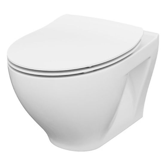 Zestaw Miska WC CleanOn Z Deską Moduo Biały K701-147 Cersanit