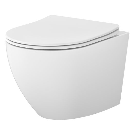 Zestaw Miska WC Tornado Z Deską Desse Biały S4024-001 Cersanit