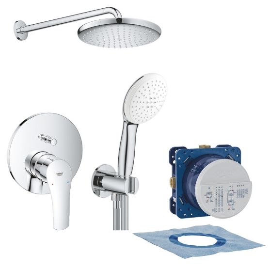 Zestaw Natryskowy Eurosmart Chrom PGC-15.1 + Element Podtynkowy Grohe
