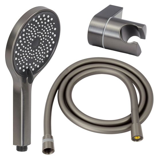 Zestaw Prysznicowy 3-Funkcyjny Punktowy Ultimate Gun Metal ANUL141431 Avapax