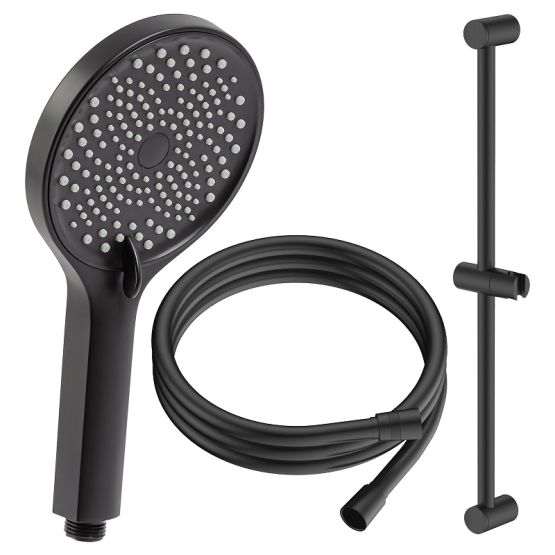 Zestaw Prysznicowy 3-Funkcyjny Z Drążkiem Ultimate Czarny ANUL151331 Avapax