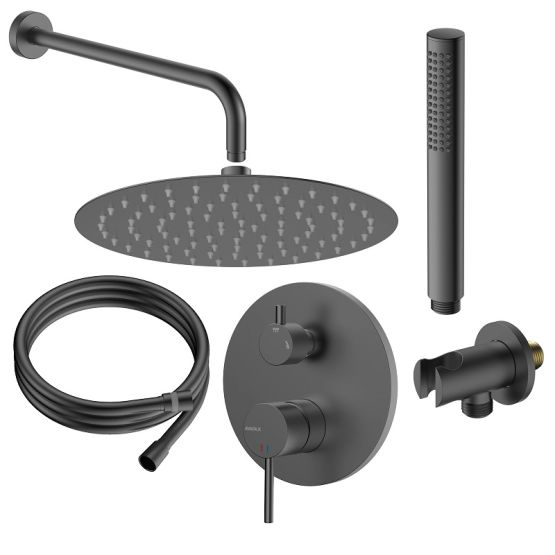 Zestaw Prysznicowy Podtynkowy Dwufunkcyjny Ultimate Gun Metal ANUL121421 Avapax