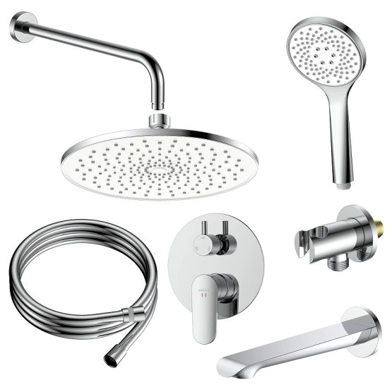 Zestaw Prysznicowy Podtynkowy Trzyfunkcyjny Lunepo Chrom ANLU131131 Avapax