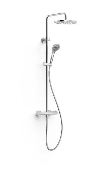 Zestaw Prysznicowy Termostatyczny Base Plus Chrom 21639524 Tres